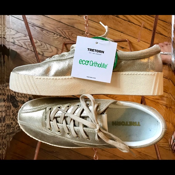 SOLD! Tretorn NYLITE 6 Metallic Leather Sneakers - Picture 7 of 7